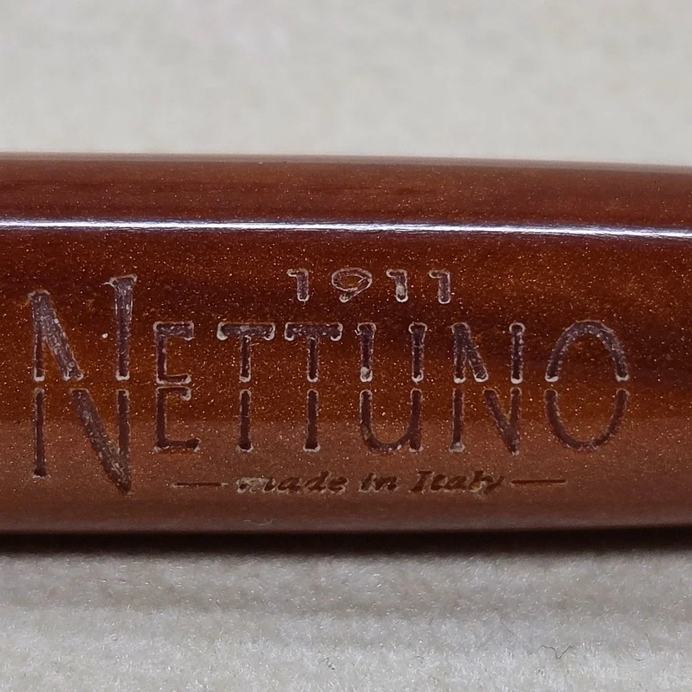 Nettuno 1911 Rollerball Pen Amber Brown Excellent Italian Resin N71